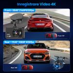 Auto si Moto - Electronice auto - Camere auto si DVR - Camera Auto Dubla 4K Ultra HD WiFi, Inregistrare Fata FHD + Spate 1080P, Waterproof, Night Vision Sony Starvis, 32GB - Infinity.ro