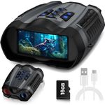 TV, Audio-Video si Foto - Optica, astronomie si metrologie - Optica si astronomie - Binocluri & lunete - Binoclu Vedere Nocturna 4K, 16GB, Ecran 3.5", Zoom 16X, Baterie 5000mAh, 9 Niveluri IR, IP54 Rezistent Apa - Infinity.ro
