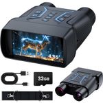TV, Audio-Video si Foto - Optica, astronomie si metrologie - Optica si astronomie - Binocluri & lunete - Binoclu Night Vision 4K, 32GB, Ecran 4.55", Zoom 8x, Infrarosu 7 Niveluri, Baterie 4500mAh, IP54 - Infinity.ro