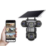 Casa si Gradina - Electrice - Smart Home - Camere de supraveghere - Camera de supraveghere solara 3 Obiective 5MP, 4G SIM + WiFi, Panou 7.5W, Night Vision - Infinity.ro