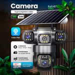 Casa si Gradina - Electrice - Smart Home - Camere de supraveghere - Camera de supraveghere solara 3 Obiective 5MP, 4G SIM + WiFi, Panou 7.5W, Night Vision - Infinity.ro
