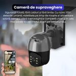 Casa si Gradina - Electrice - Smart Home - Camere de supraveghere - Camera supraveghere solara, WiFi PTZ 2K 8MP, Exterior, Vedere nocturna 30m, Senzor PIR, Alarma - Infinity.ro