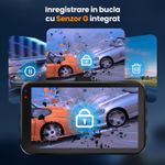 Auto si Moto - Electronice auto - Camere auto si DVR - Camera Auto Dubla Technovici WiFi, Card 32GB inclus, Fata si Marsarier, Control din Telefon, Inregistrare 2.5K QHD - Infinity.ro