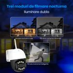 Casa si Gradina - Electrice - Smart Home - Camere de supraveghere - Camera de supraveghere exterior, 8MP, zoom digital 8x, vedere nocturna color, IP66, alb, microSD 128GB inclus - Infinity.ro