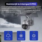 Casa si Gradina - Electrice - Smart Home - Camere de supraveghere - Camera supraveghere solara, WiFi PTZ 2K 8MP, Exterior, Vedere nocturna 30m, Senzor PIR, Alarma 32GB - Infinity.ro