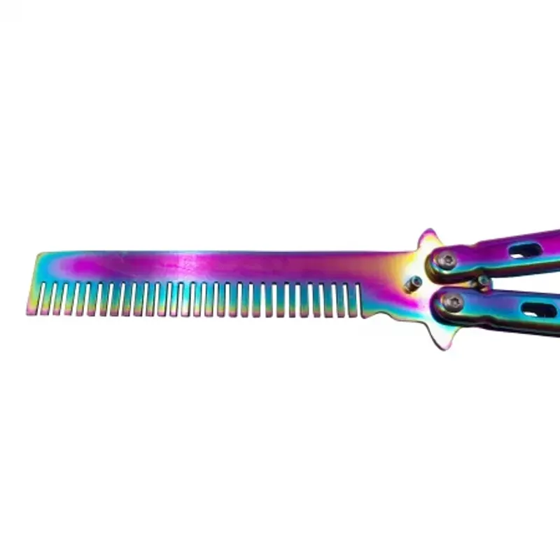 Sport si Outdoor - Camping - Cutite, bricege si accesorii - Cutite si bricege - Set briceag fluture de antrenament + pieptene tip fluture, otel rezistent, 22.5 cm - Infinity.ro