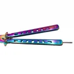 Sport si Outdoor - Camping - Cutite, bricege si accesorii - Cutite si bricege - Set briceag fluture de antrenament + pieptene tip fluture, otel rezistent, 22.5 cm - Infinity.ro