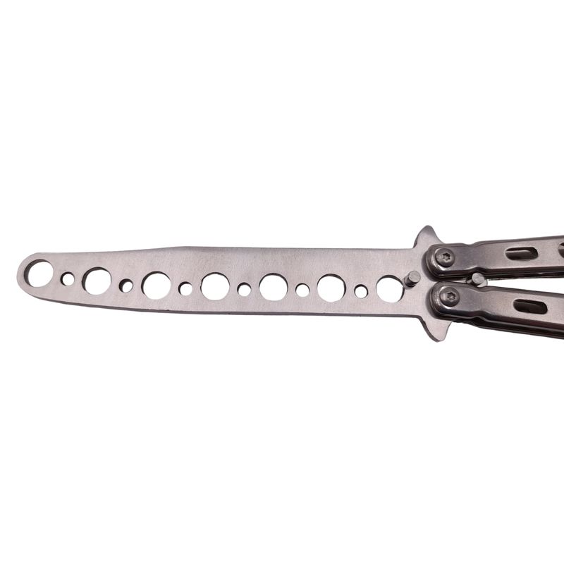 Sport si Outdoor - Camping - Cutite, bricege si accesorii - Cutite si bricege - Set briceag fluture de antrenament + pieptene tip fluture, otel rezistent, 22.5 cm - Infinity.ro