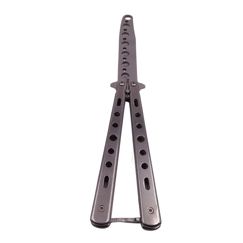 Sport si Outdoor - Camping - Cutite, bricege si accesorii - Cutite si bricege - Set briceag fluture de antrenament + pieptene tip fluture, otel rezistent, 22.5 cm - Infinity.ro