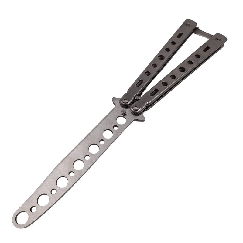 Sport si Outdoor - Camping - Cutite, bricege si accesorii - Cutite si bricege - Set briceag fluture de antrenament + pieptene tip fluture, otel rezistent, 22.5 cm - Infinity.ro