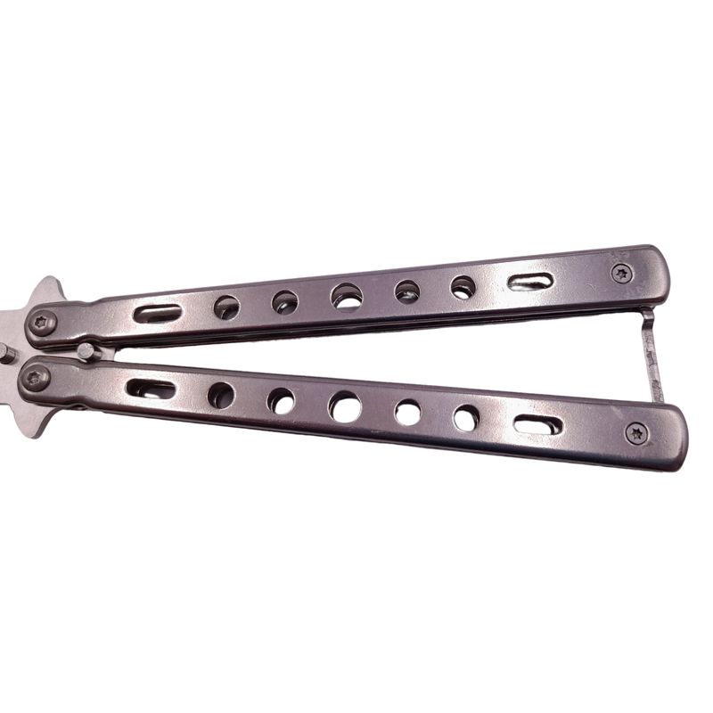 Sport si Outdoor - Camping - Cutite, bricege si accesorii - Cutite si bricege - Set briceag fluture de antrenament + pieptene tip fluture, otel rezistent, 22.5 cm - Infinity.ro