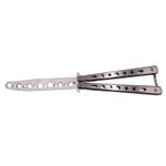 Sport si Outdoor - Camping - Cutite, bricege si accesorii - Cutite si bricege - Set briceag fluture de antrenament + pieptene tip fluture, otel rezistent, 22.5 cm - Infinity.ro