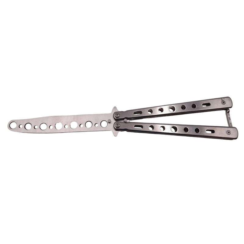 Sport si Outdoor - Camping - Cutite, bricege si accesorii - Cutite si bricege - Set briceag fluture de antrenament + pieptene tip fluture, otel rezistent, 22.5 cm - Infinity.ro