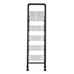 Casa si Gradina - Constructii - Scari si accesorii interioare - Scari aluminiu/ otel - Scara pliabila aluminiu 5 trepte, DEPOX®, antiderapanta, compacta, negru, 157 cm - Infinity.ro