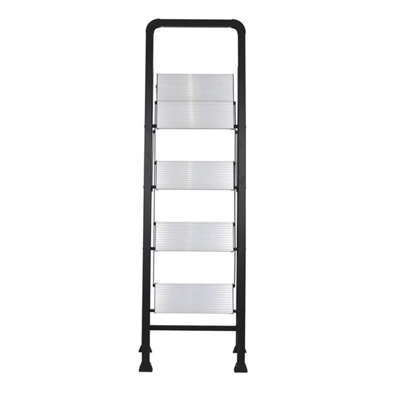 Casa si Gradina - Constructii - Scari si accesorii interioare - Scari aluminiu/ otel - Scara pliabila aluminiu 4 trepte, DEPOX®, antiderapanta, compacta, negru, 138 cm - Infinity.ro