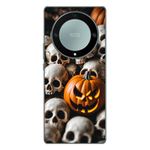 Laptop, Telefoane si Tablete - Telefoane mobile si accesorii - Accesorii Telefoane - Huse telefoane - Husa compatibila cu Honor Magic 5 Lite Silicon Gel Tpu Model Halloween Pattern Cranii si Dovleac - Infinity.ro