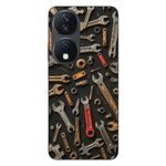 Laptop, Telefoane si Tablete - Telefoane mobile si accesorii - Accesorii Telefoane - Huse telefoane - Husa compatibila cu Honor X7b Silicon Gel Tpu Model Mechanic Tools Pattern - Infinity.ro