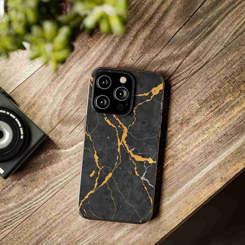 Laptop, Telefoane si Tablete - Telefoane mobile si accesorii - Accesorii Telefoane - Huse telefoane - Husa compatibila cu Honor X6a Silicon Gel Tpu Model Noir Gold Marble - Infinity.ro