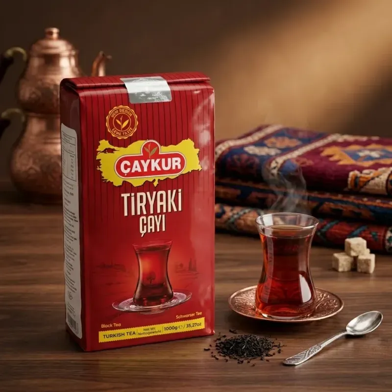 Market - Cafea si ceaiuri - Ceaiuri - Ceai Negru Turcesc, Caykur Tiryaki, 1000 gr + Cadou Lingurita din metal - Infinity.ro