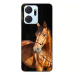 Laptop, Telefoane si Tablete - Telefoane mobile si accesorii - Accesorii Telefoane - Huse telefoane - Husa compatibila cu Honor X7a Silicon Gel Tpu Model Cal pe Fundal Negru - Infinity.ro