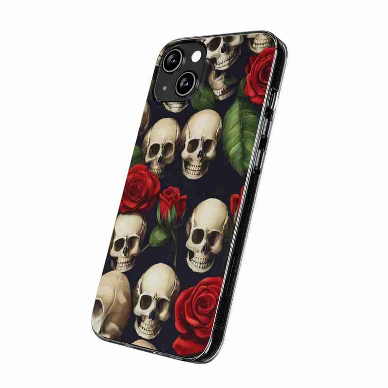 Laptop, Telefoane si Tablete - Telefoane mobile si accesorii - Accesorii Telefoane - Huse telefoane - Husa compatibila cu Honor Magic 5 Lite Silicon Gel Tpu Model Skulls and Roses - Infinity.ro