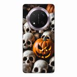 Laptop, Telefoane si Tablete - Telefoane mobile si accesorii - Accesorii Telefoane - Huse telefoane - Husa compatibila cu Honor Magic7 Lite Silicon Gel Tpu Model Halloween Pattern Cranii si Dovleac - Infinity.ro