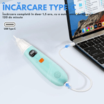 Jucarii, Copii si Bebe - Igiena si ingrijire - Accesorii ingrijire copii - Aspiratoare nazale si accesorii - Aspirator Nazal Electric Bebelusi QOVA®, Silentios ≤50dB, 3 Trepte Aspirare, 3 varfuri silicon,LED&Muzica, Portabil, USB - Infinity.ro