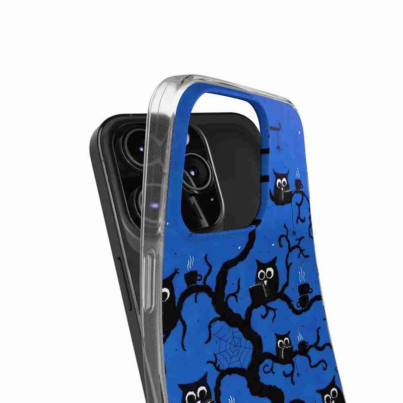 Laptop, Telefoane si Tablete - Telefoane mobile si accesorii - Accesorii Telefoane - Huse telefoane - Husa compatibila cu Honor X6b Silicon Gel Tpu Model Halloween Tree Owls - Infinity.ro