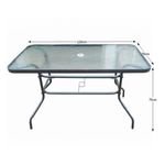 Casa si Gradina - Mobilier - Mese si birouri - Mese bucatarie si dining - Masa de sufragerie, otel negru/sticla securizata, DEMAT - Infinity.ro