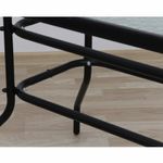 Casa si Gradina - Mobilier - Mese si birouri - Mese bucatarie si dining - Masa de sufragerie, otel negru/sticla securizata, DEMAT - Infinity.ro