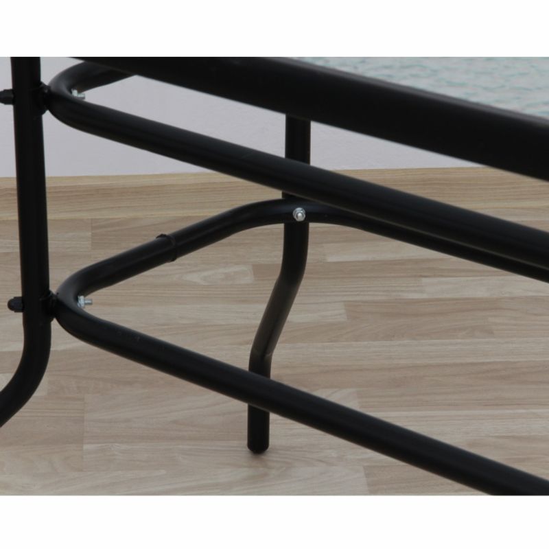 Casa si Gradina - Mobilier - Mese si birouri - Mese bucatarie si dining - Masa de sufragerie, otel negru/sticla securizata, DEMAT - Infinity.ro