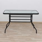 Casa si Gradina - Mobilier - Mese si birouri - Mese bucatarie si dining - Masa de sufragerie, otel negru/sticla securizata, DEMAT - Infinity.ro
