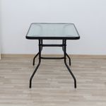 Casa si Gradina - Mobilier - Mese si birouri - Mese bucatarie si dining - Masa de sufragerie, otel negru/sticla securizata, DEMAT - Infinity.ro