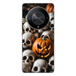 Laptop, Telefoane si Tablete - Telefoane mobile si accesorii - Accesorii Telefoane - Huse telefoane - Husa compatibila cu Honor Magic6 Lite Silicon Gel Tpu Model Halloween Pattern Cranii si Dovleac - Infinity.ro