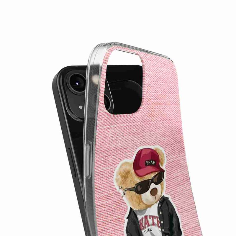 Laptop, Telefoane si Tablete - Telefoane mobile si accesorii - Accesorii Telefoane - Huse telefoane - Husa compatibila cu Honor Magic6 Lite Silicon Gel Tpu Model Pink Jeans Bear - Infinity.ro