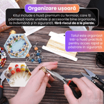 Jucarii, Copii si Bebe - Jucarii si jocuri - Jucarii & jocuri educative - Seturi de artizanat - Kit complet bijuterii DIY, Luxofia, 1830+ piese si 21 unelte, clesti, cercei, bratari, coliere, incepatori si handmade - Infinity.ro