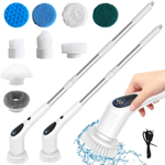 Electronice si Electrocasnice - Ingrijirea locuintei - Mopuri electrice - Perie electrica rotativa 9 in 1 pentru curatare, Luxofia, motor 380 RPM, 3 viteze, ghidare vocala, autonomie 90-120 min - Infinity.ro