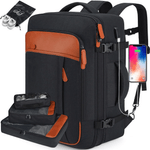 Sport si Outdoor - Articole de voiaj - Rucsacuri - Rucsac de calatorie, Luxofia, 40L, bagaj de mana aprobat pentru zbor, port USB, include 3 cuburi de ambalare, negru - Infinity.ro