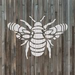Casa si Gradina - Decoratiuni - DIY - Sabloane decorative pereti - Sablon Perete vopsire, tencuiala 0.7mm Mandala Bumble Bee Stencil Refolosibil, model MXSP7178, 200 x 200 mm - Infinity.ro