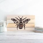 Casa si Gradina - Decoratiuni - DIY - Sabloane decorative pereti - Sablon Perete vopsire, tencuiala 0.7mm Mandala Bumble Bee Stencil Refolosibil, model MXSP7178, 200 x 200 mm - Infinity.ro