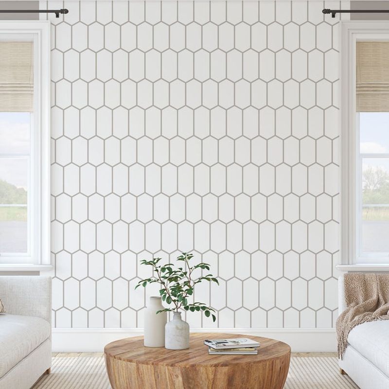 Casa si Gradina - Decoratiuni - DIY - Sabloane decorative pereti - Sablon Perete vopsire, tencuiala 900x600x0.7mm Elongated Hexagon Refolosibil, model MXSP7099 - Infinity.ro