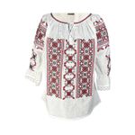 Fashion, accesorii si bijuterii - Femei - Imbracaminte femei - Camasi si bluze femei - Bluza dama M26 alb/rosu marimea S - Infinity.ro