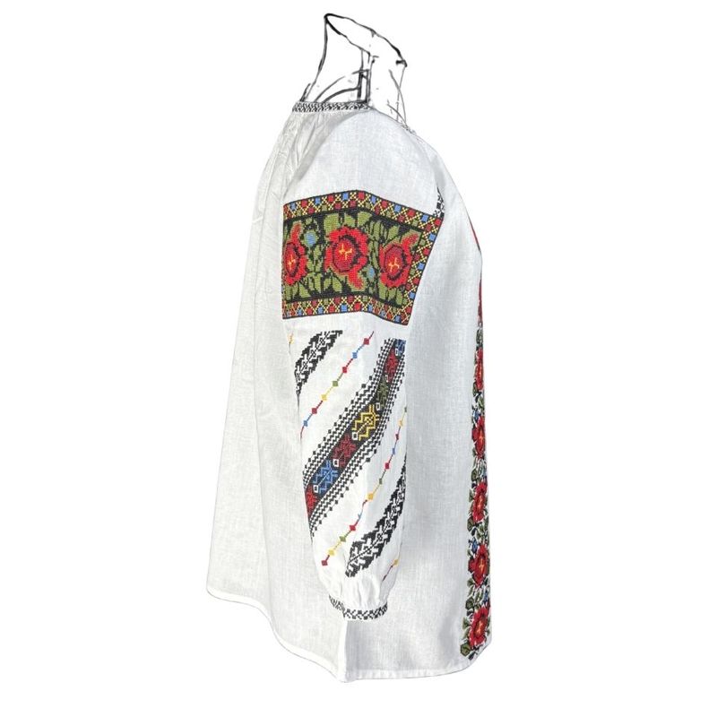 Fashion, accesorii si bijuterii - Femei - Imbracaminte femei - Camasi si bluze femei - Bluza dama M26 alb/albastru marimea S - Infinity.ro