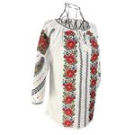 Fashion, accesorii si bijuterii - Femei - Imbracaminte femei - Camasi si bluze femei - Bluza dama M26 alb/albastru , marimea XL - Infinity.ro