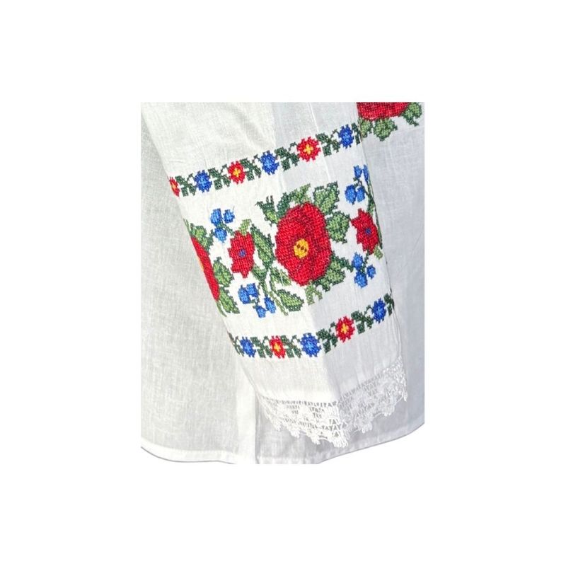 Fashion, accesorii si bijuterii - Femei - Imbracaminte femei - Camasi si bluze femei - Bluza dama M26 alb verde inchis marimea S - Infinity.ro