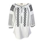 Fashion, accesorii si bijuterii - Femei - Imbracaminte femei - Camasi si bluze femei - Bluza dama M26 alb/negru marimea S - Infinity.ro