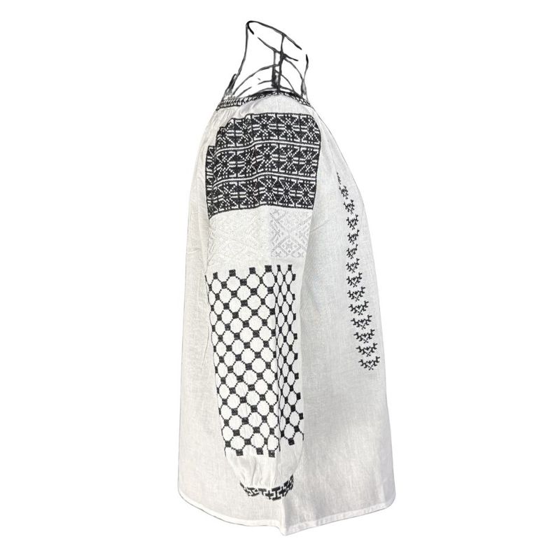 Fashion, accesorii si bijuterii - Femei - Imbracaminte femei - Camasi si bluze femei - Bluza dama M26 alb/negru , marimea XL - Infinity.ro