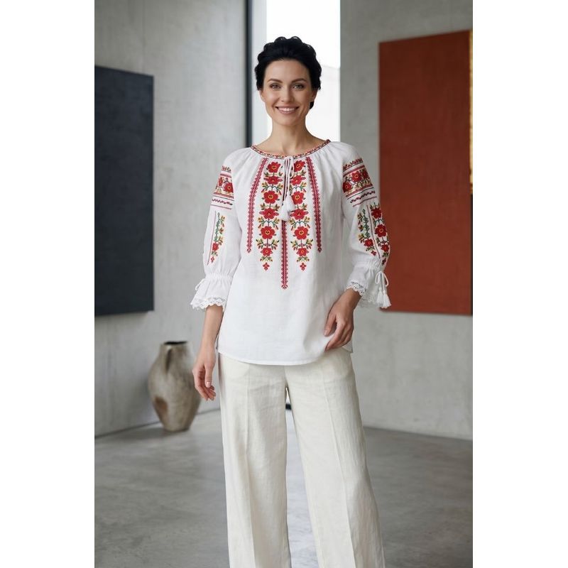 Fashion, accesorii si bijuterii - Femei - Imbracaminte femei - Camasi si bluze femei - Bluza dama M26 alb/galben , marimea 2XL - Infinity.ro