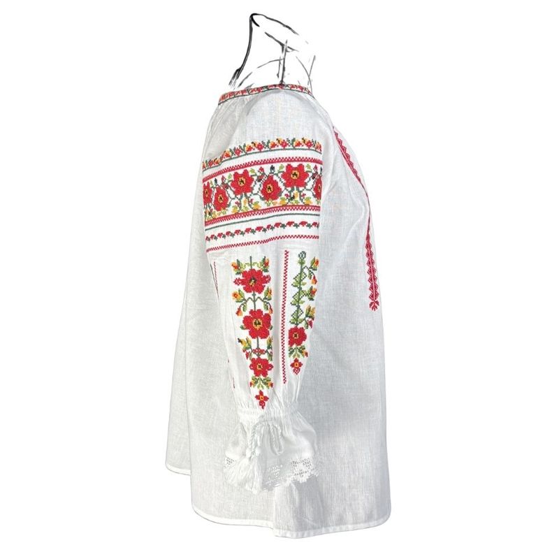 Fashion, accesorii si bijuterii - Femei - Imbracaminte femei - Camasi si bluze femei - Bluza dama M26 alb/galben , marimea 2XL - Infinity.ro