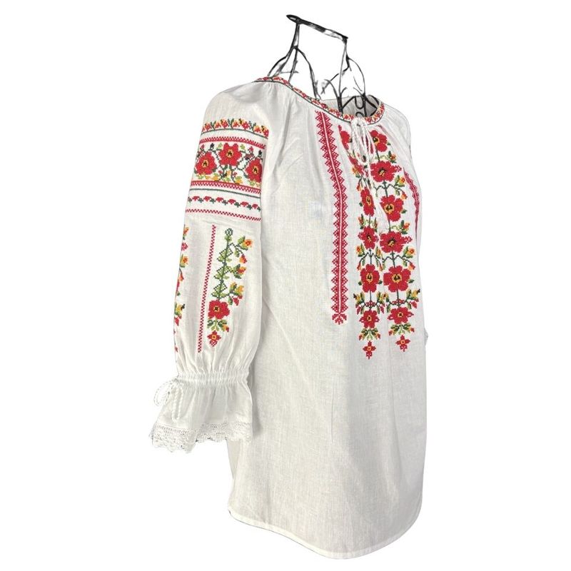 Fashion, accesorii si bijuterii - Femei - Imbracaminte femei - Camasi si bluze femei - Bluza dama M26 alb/galben , marimea 2XL - Infinity.ro